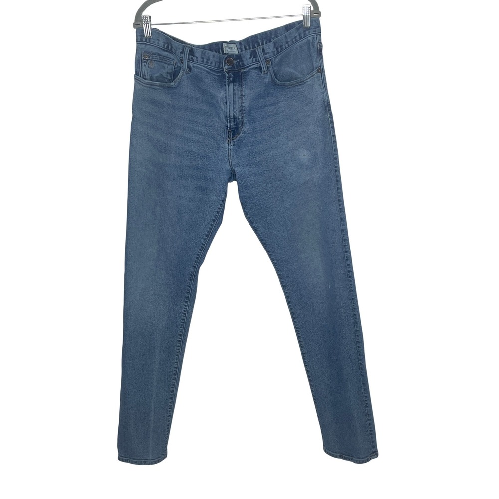 Todd Snyder Mens Blue Medium Wash Slim Straight Denim Jeans